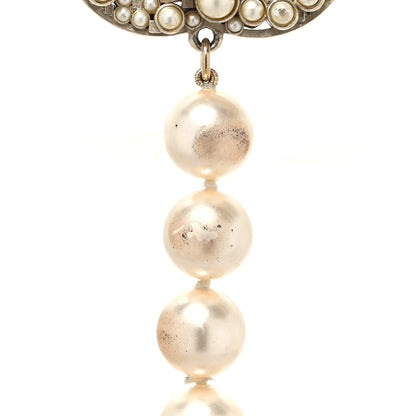 Chanel Graduated Pearl Long CC Necklace Gold 6 of 7
