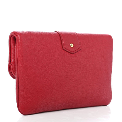 Louis Vuitton Calfskin Sofia Coppola Slim Clutch MM Cherry 2 of 4