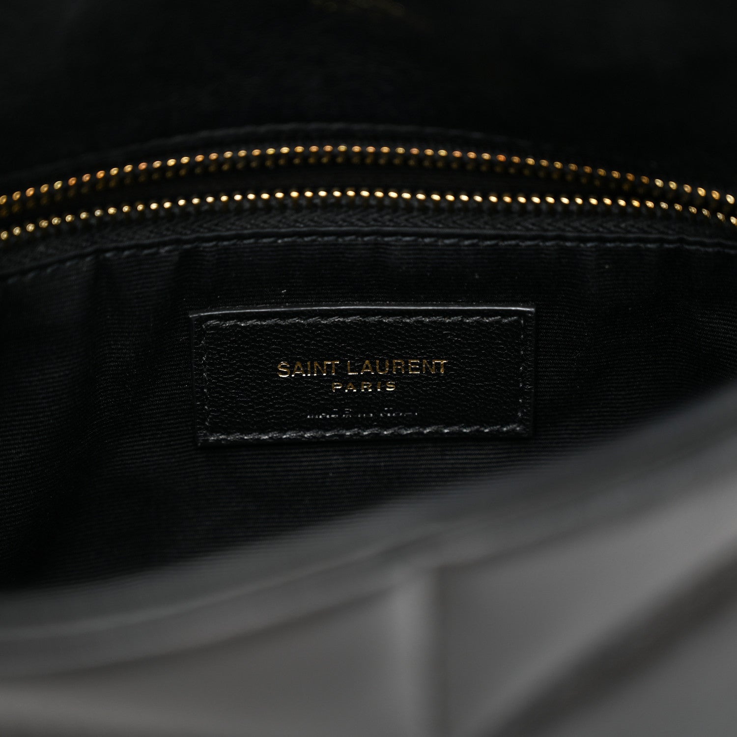 Saint Laurent Lambskin Quilted Toy Loulou Puffer Monogram Chain Satchel Black 6 of 11