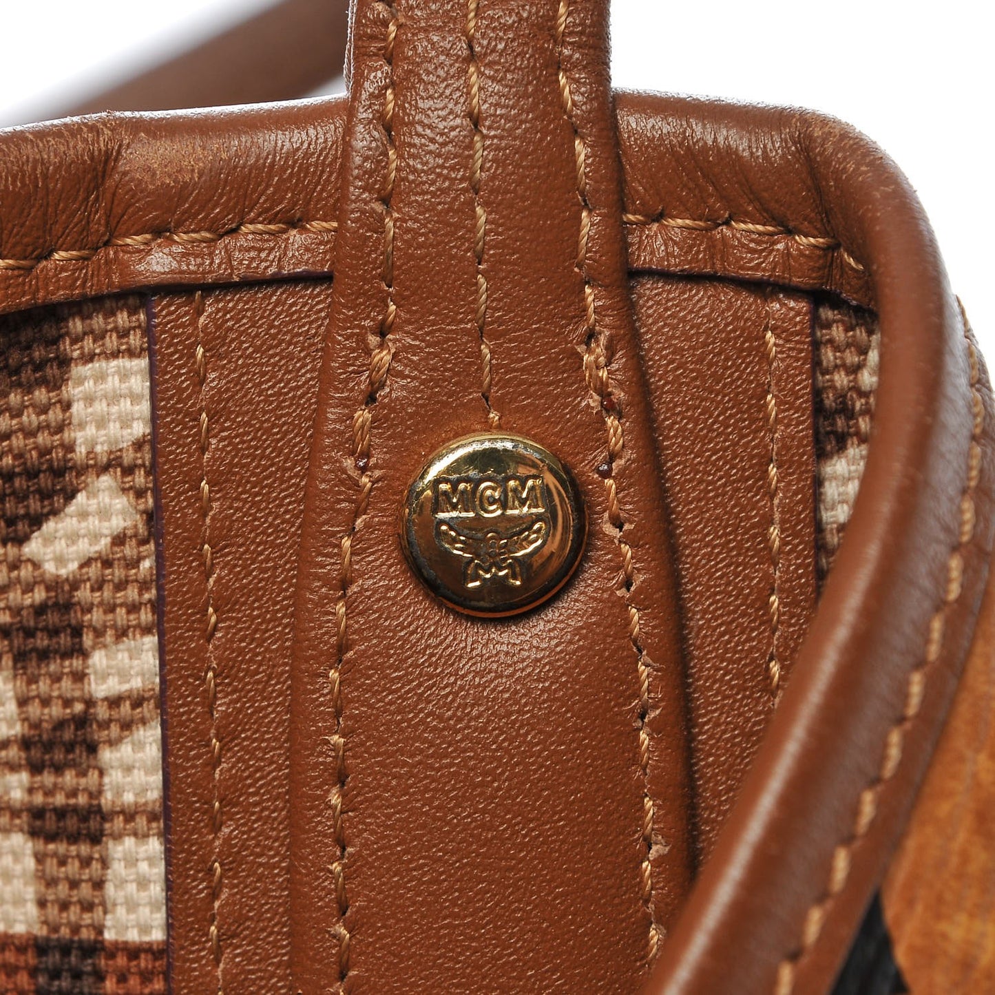 Visetos Medium Liz Reversible Shopper Tote Cognac