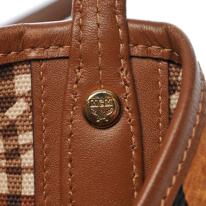 MCM Visetos Medium Liz Reversible Shopper Tote Cognac 9 of 19