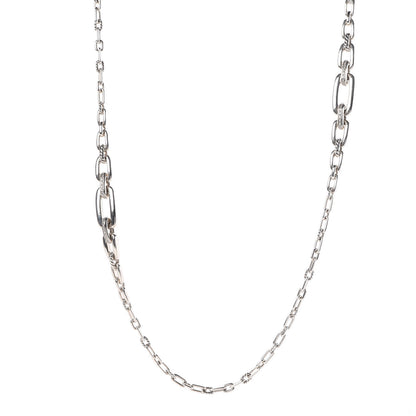 David Yurman Sterling Silver Diamond Wellesley Link Necklace 1 of 5