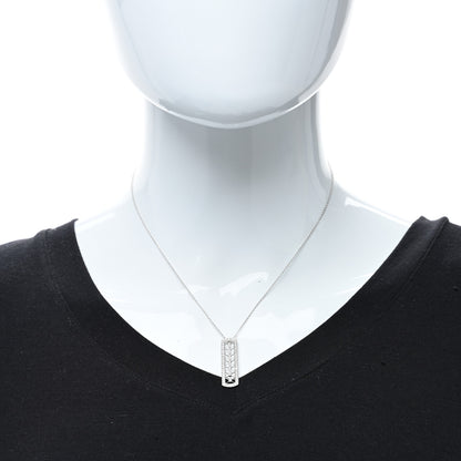 Tiffany Platinum Diamond Voile Weave Pendant Necklace 3 of 4