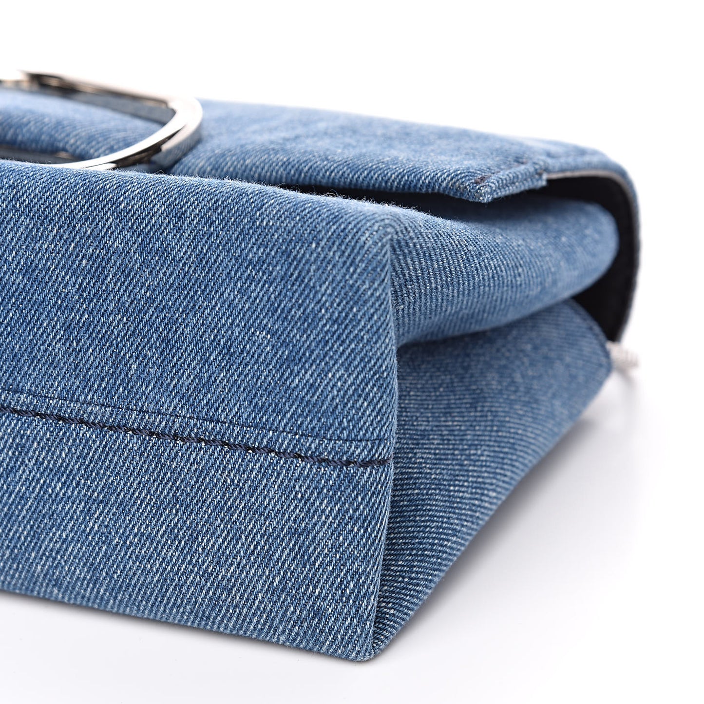 3.1 Denim Alix Soft Flap Clutch Washed Indigo