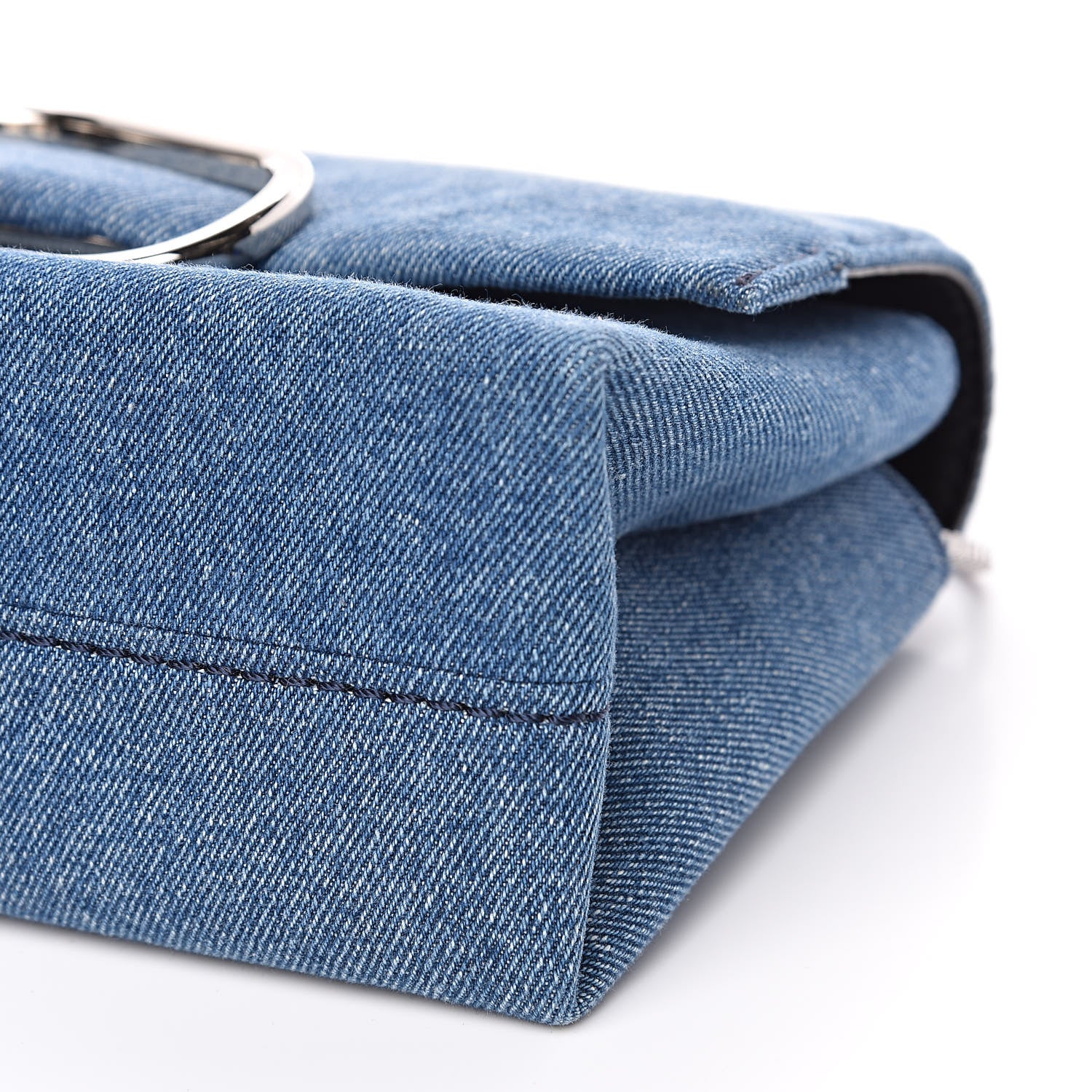 3.1 Phillip Lim 3.1 Denim Alix Soft Flap Clutch Washed Indigo 8 of 9