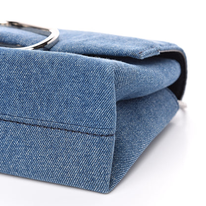 3.1 Phillip Lim 3.1 Denim Alix Soft Flap Clutch Washed Indigo 8 of 9