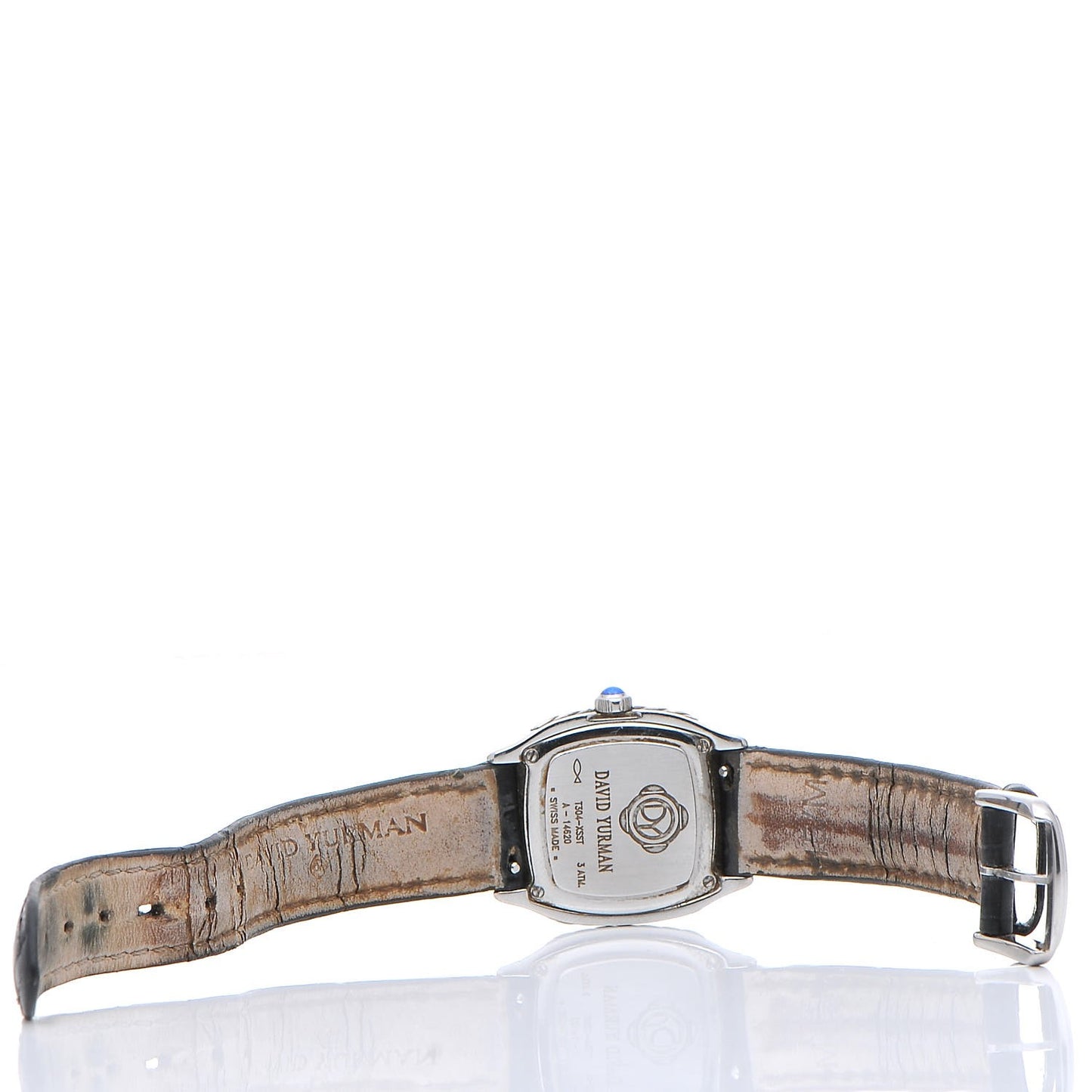 Stainless Steel Alligator Diamond Bezel 25mm Thoroughbred Quartz Watch Black