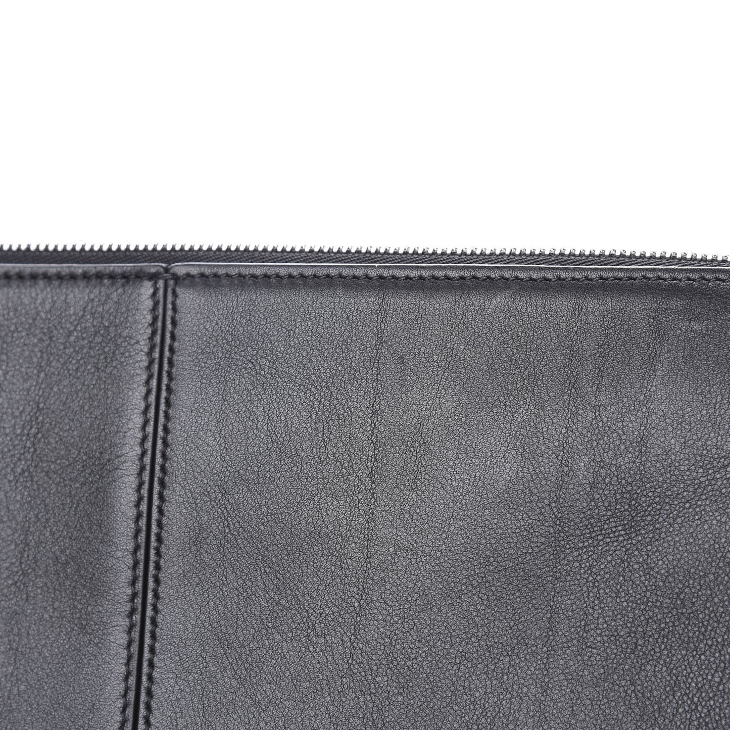 Supple Natural Calfskin Tri-Fold Clutch Black