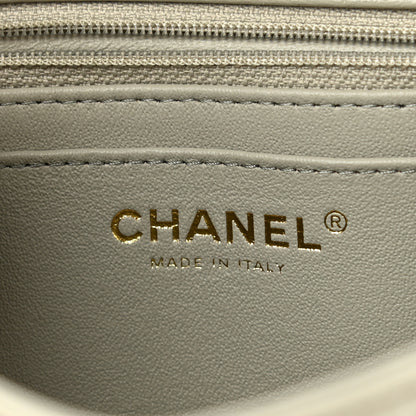 Chanel Lambskin Quilted Mini Rectangular Flap Grey 6 of 11