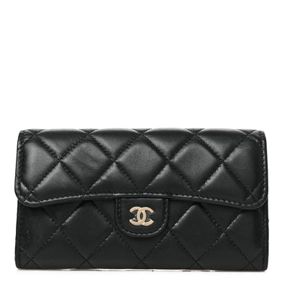 Chanel Lambskin Quilted Medium Flap Wallet Black 1 of 7