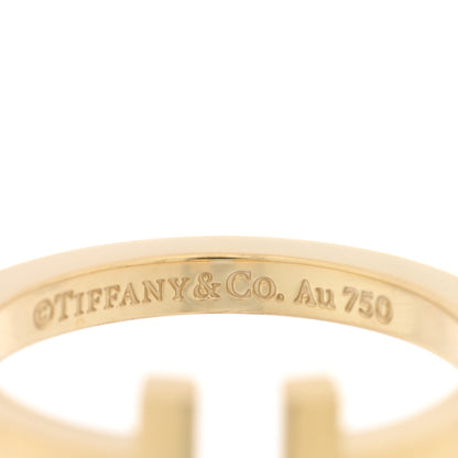 Tiffany 18K Yellow Gold T Square Ring 58 8.5 4 of 5