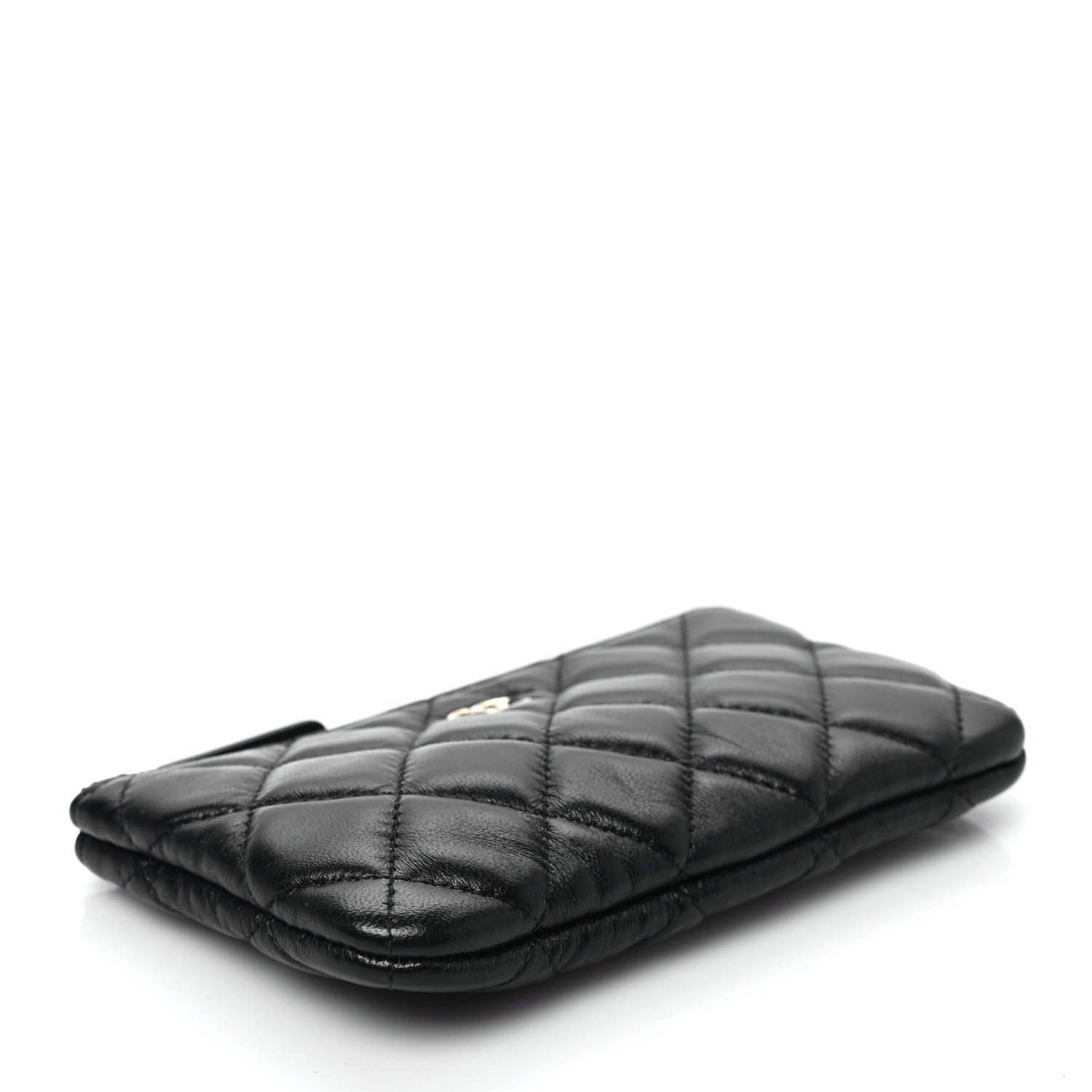 Chanel Lambskin Quilted Small No. 5 Cosmetic Case Black 4 of 9