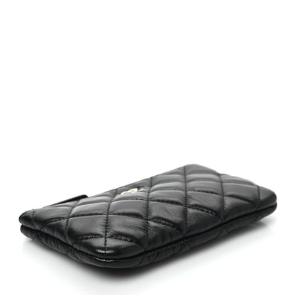 Chanel Lambskin Quilted Small No. 5 Cosmetic Case Black 4 of 9