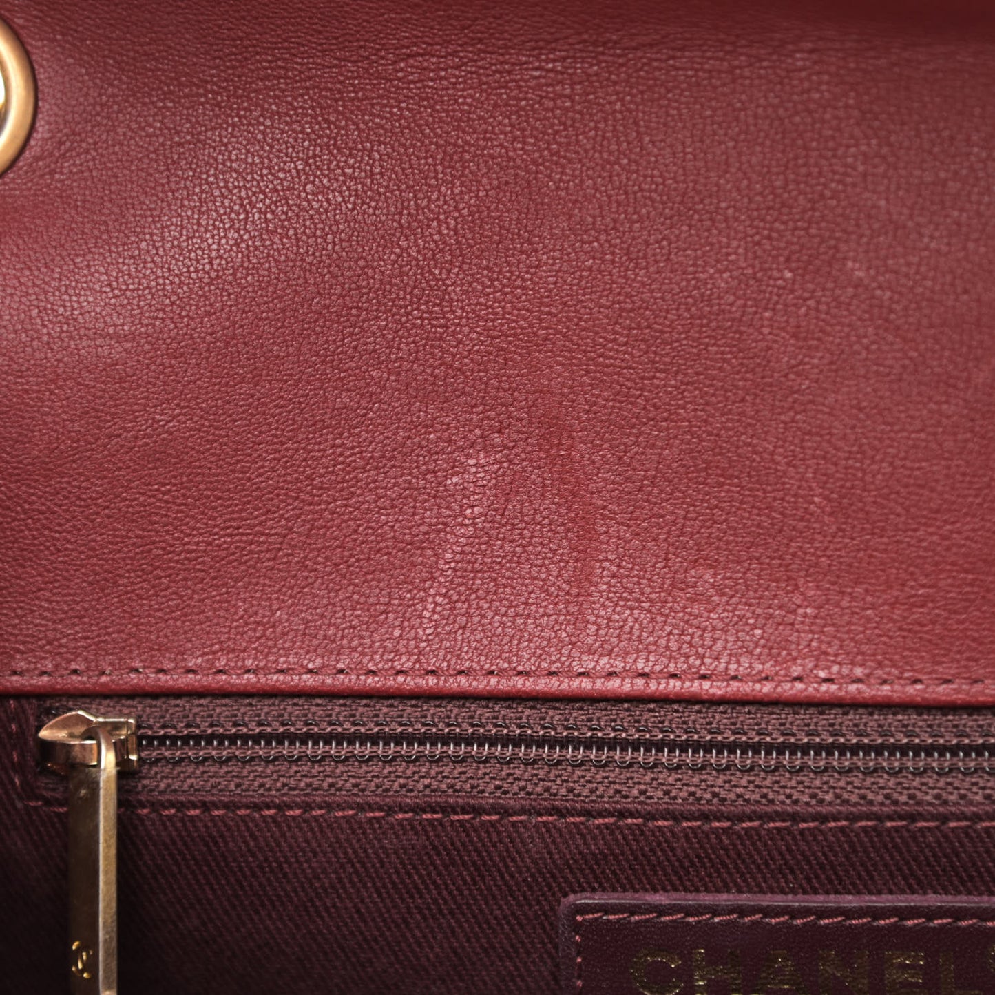 Sheepskin Stitched Chain Large Flap Bag Red