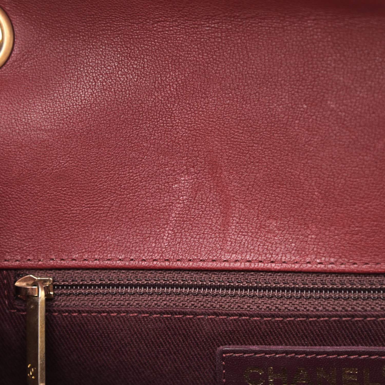 Chanel Sheepskin Stitched Chain Large Flap Bag Red 11 of 14