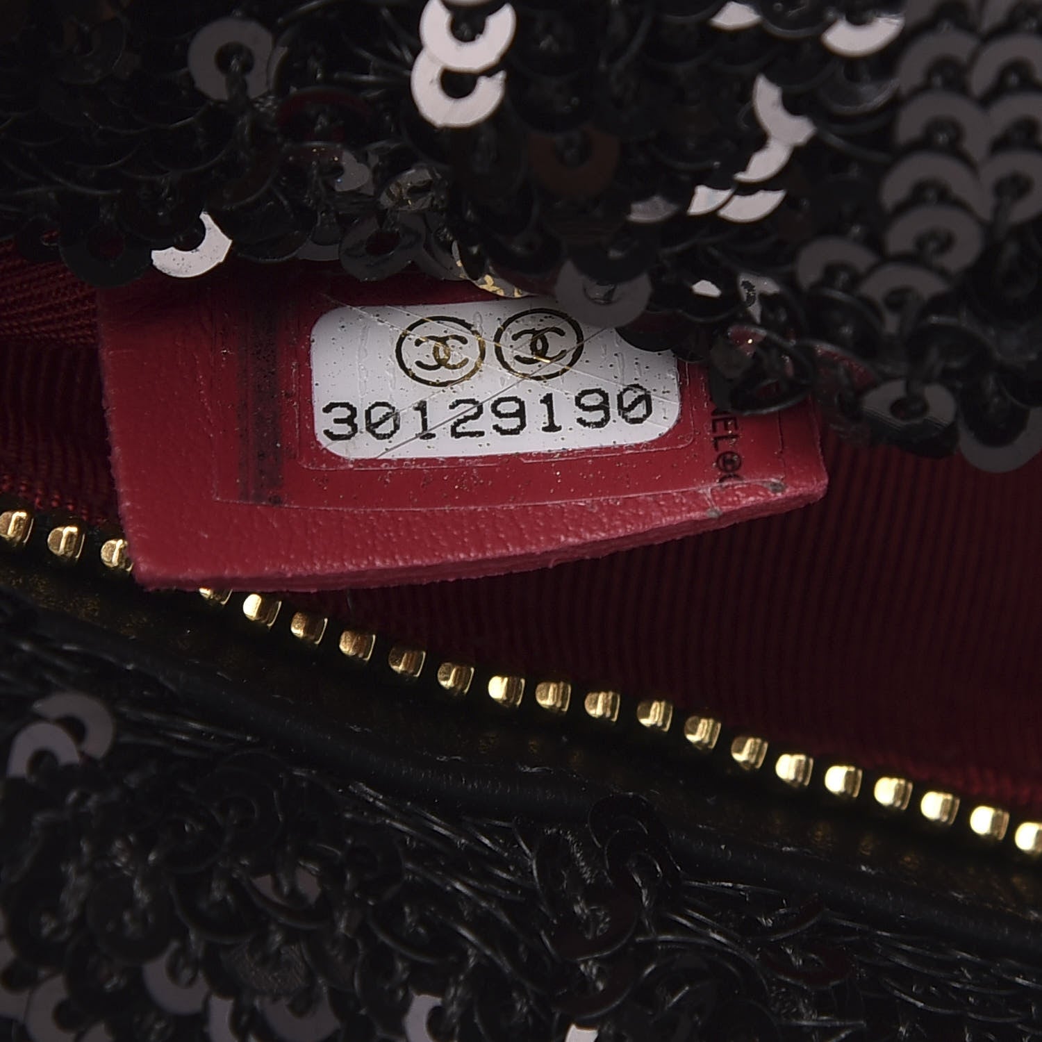 Chanel Sequins Quilted Large Chanel 19 Pouch Black 7 of 8