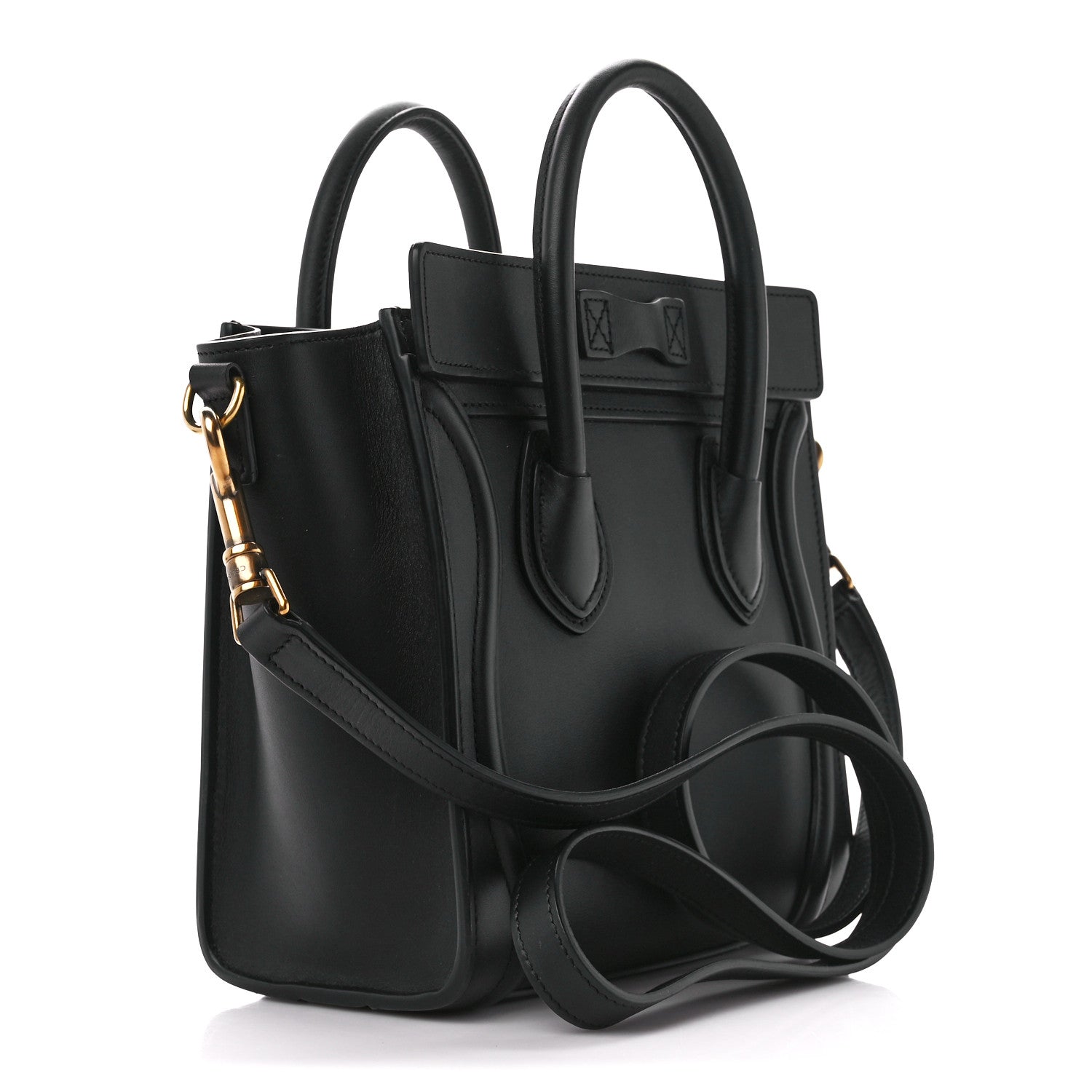 Celine Smooth Calfskin Nano Luggage Black 3 of 11