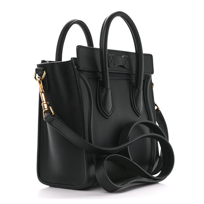 Celine Smooth Calfskin Nano Luggage Black 3 of 11