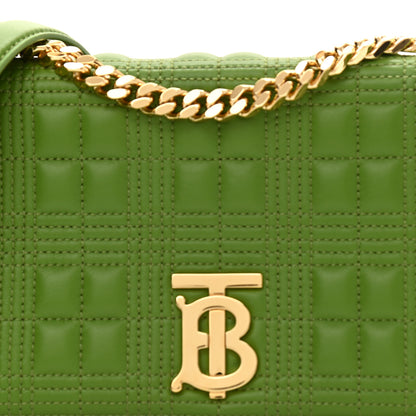 Burberry Lambskin Quilted Small Lola Bag Green 7 of 8