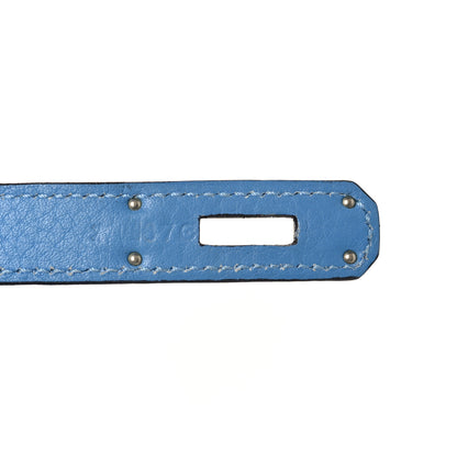 Hermes Taurillon Clemence Birkin 30 Bleu Paradis 7 of 13