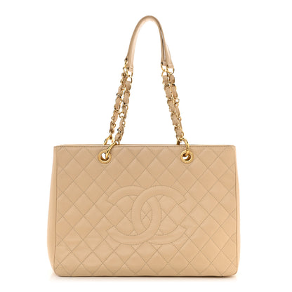 Chanel Caviar Quilted Grand Shopping Tote GST Beige Clair 1 of 14