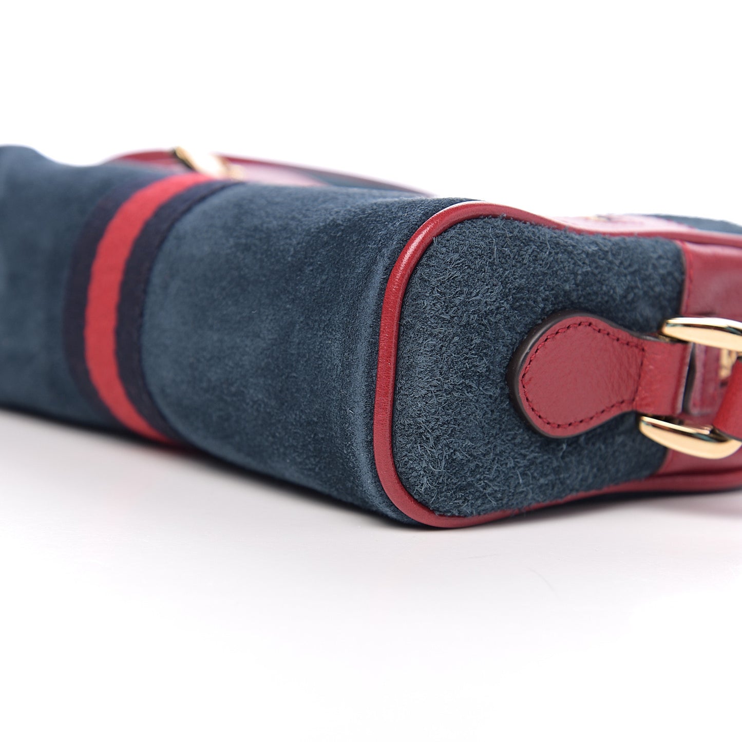 Suede Calfskin Web Mini Ophidia Shoulder Bag New Blue Romantic Cherry