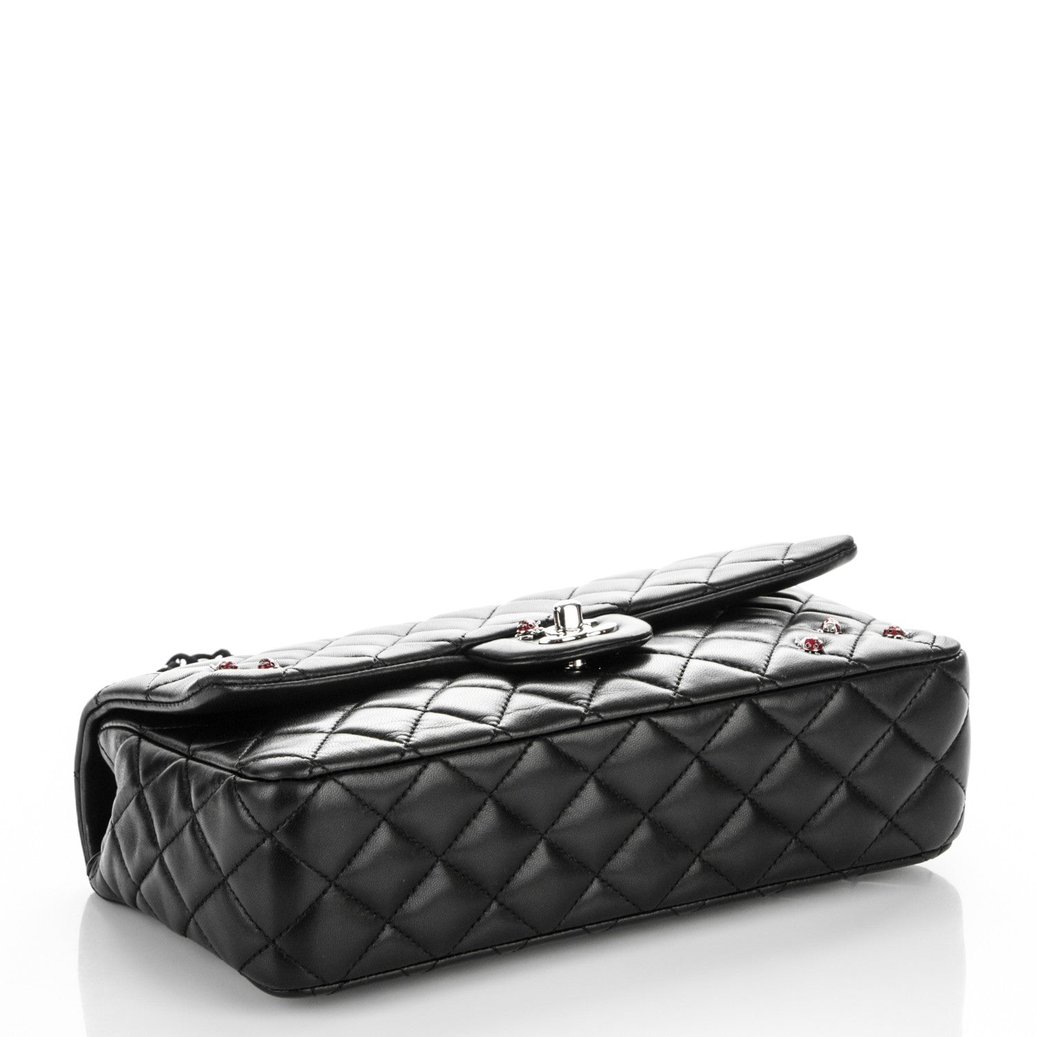 Chanel Lambskin Quilted Medium Ladybug Flap Black 4 of 7
