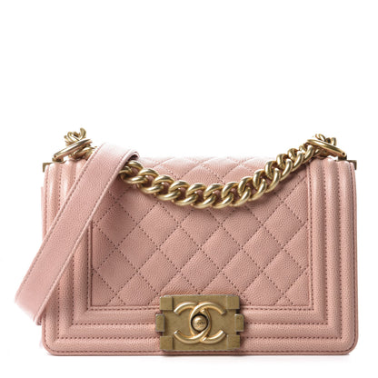 Chanel Caviar Quilted Small Boy Flap Light Pink 1 of 10
