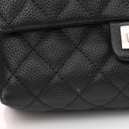 Chanel Grained Calfskin Quilted 2.55 Reissue Flap Belt Bag Clutch Black 12 of 12