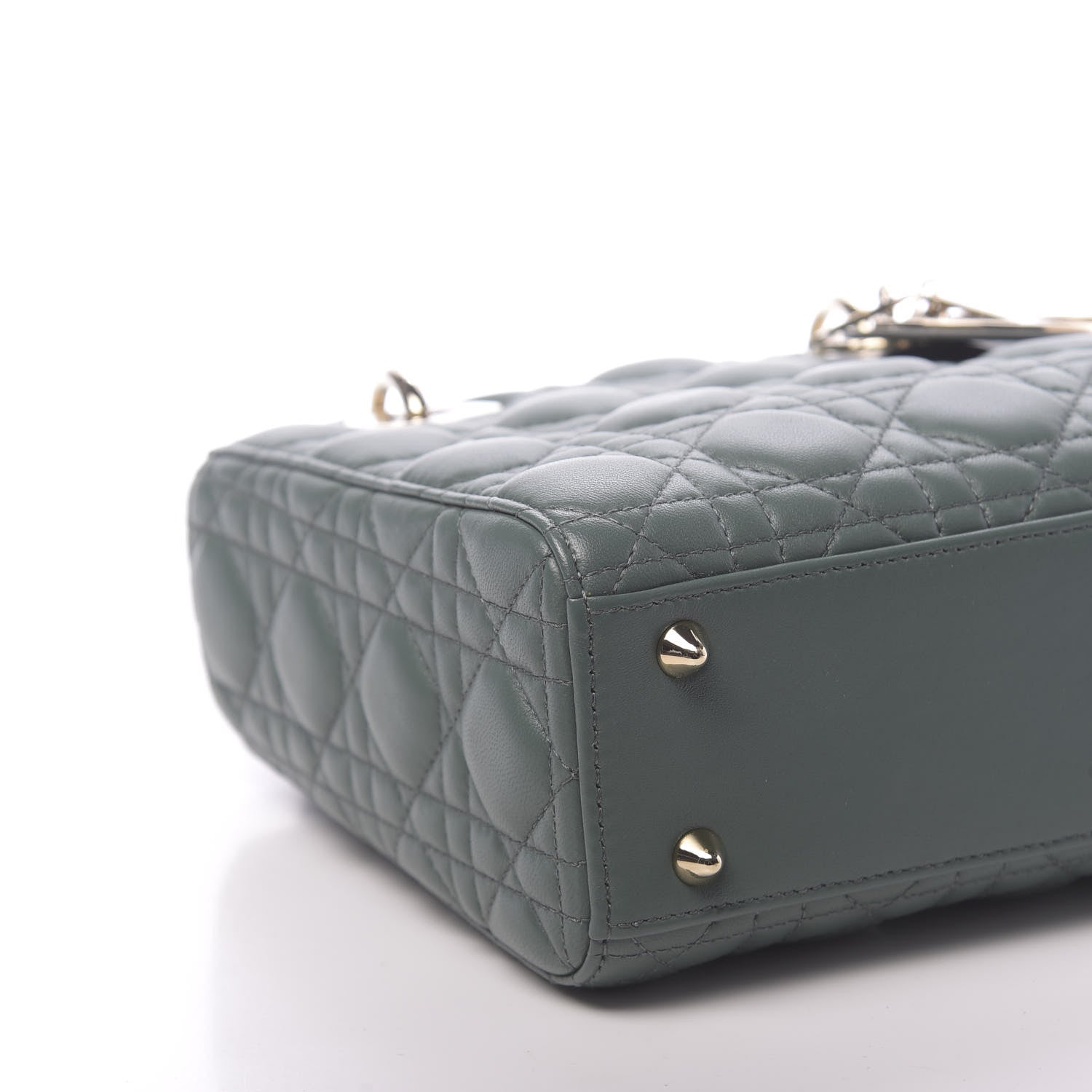 Christian Dior Lambskin Cannage Small My ABCDior Lady Dior Green 6 of 9