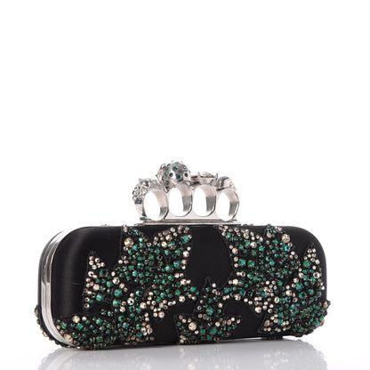 Alexander McQueen Silk Crystal Knucklebox Clutch Black 3 of 10