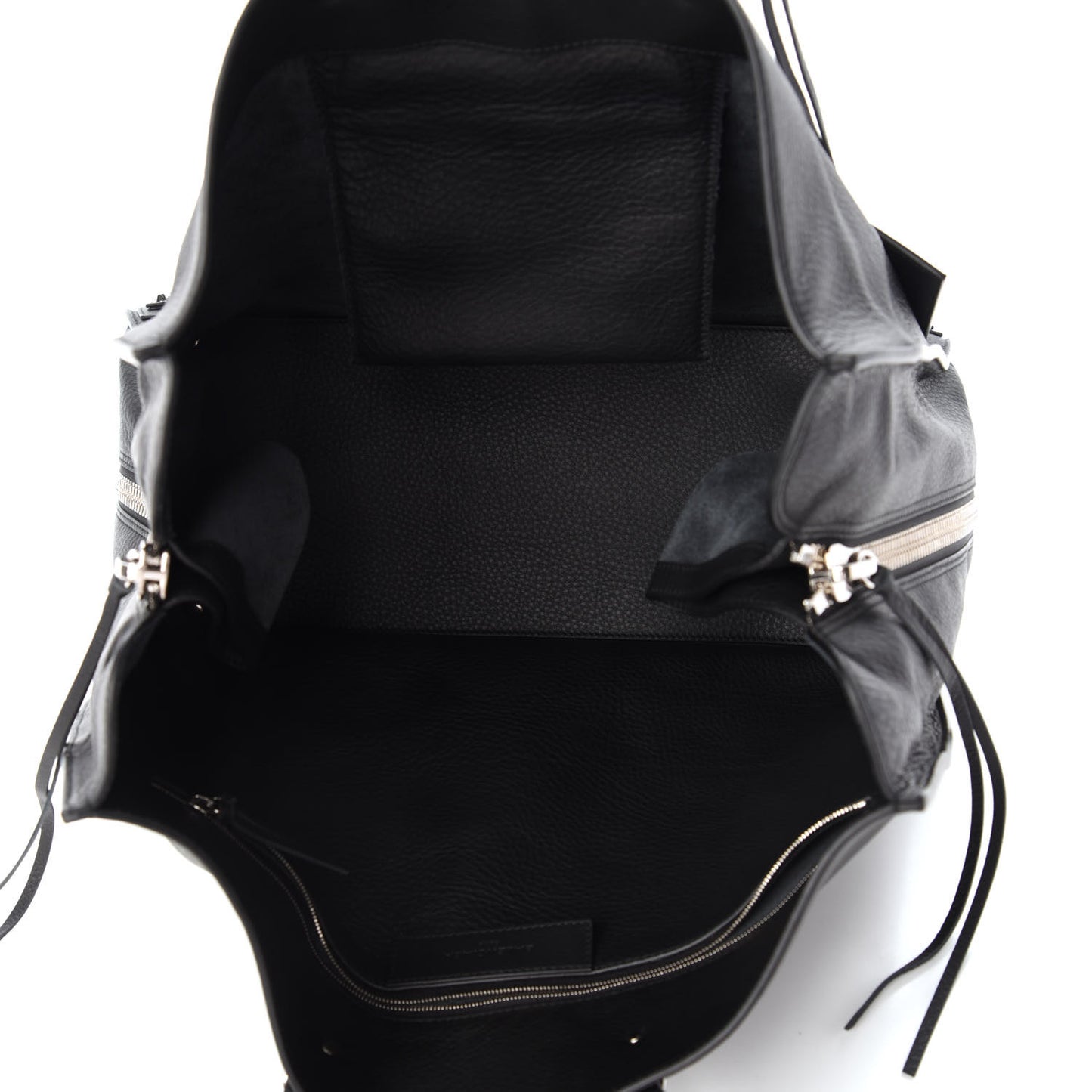 Supple Calfskin Papier A4 Zip Around Tote Black