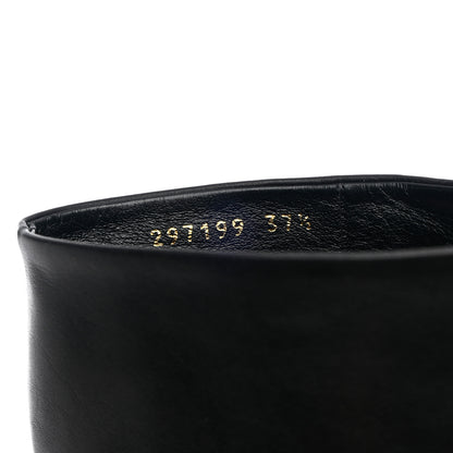 Gucci Calfskin Studded Jacquelyne Knee High Boots 37.5 Black 7 of 17