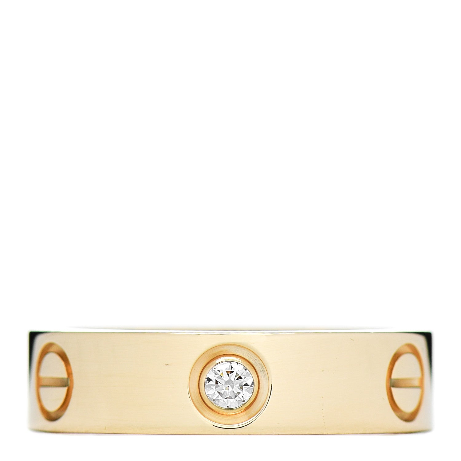 Cartier 18K Yellow Gold 3 Diamond 5.5mm LOVE Ring 57 8 1 of 5