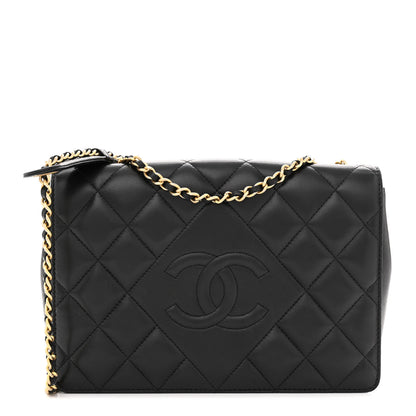 Chanel Lambskin Quilted Medium Diamond CC Flap Black 1 of 14
