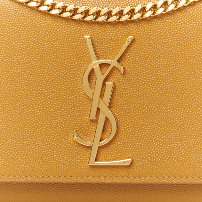 Saint Laurent Grain De Poudre Small Monogram Kate Satchel Dark Sun 9 of 11