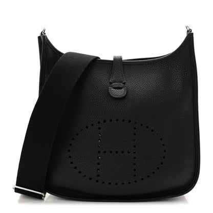 Hermes Taurillon Clemence Evelyne III PM Black 1 of 10