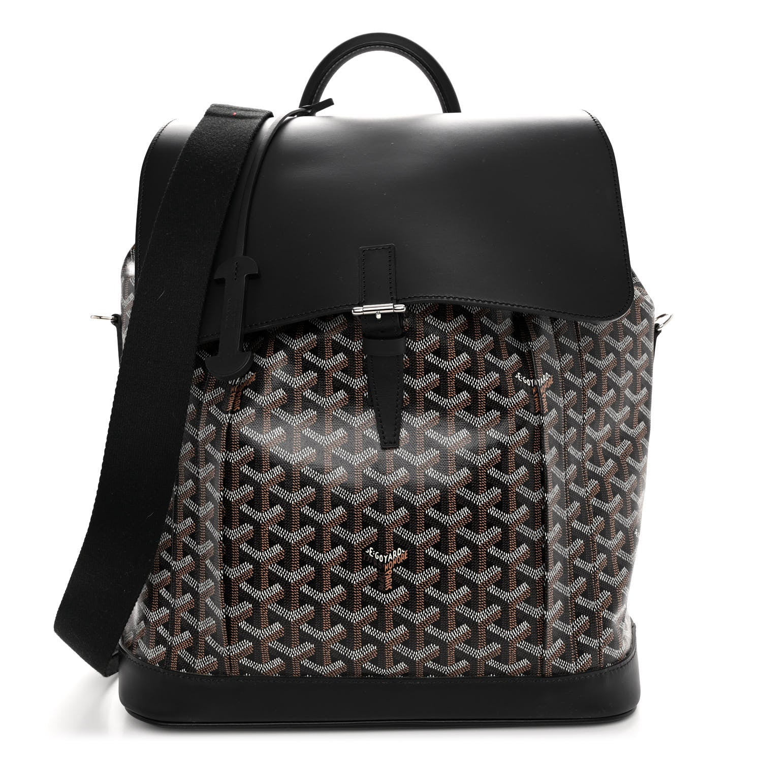 Goyard Goyardine Calfskin Alpin MM Backpack Black 1 of 9