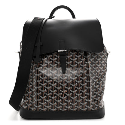 Goyard Goyardine Calfskin Alpin MM Backpack Black 1 of 9