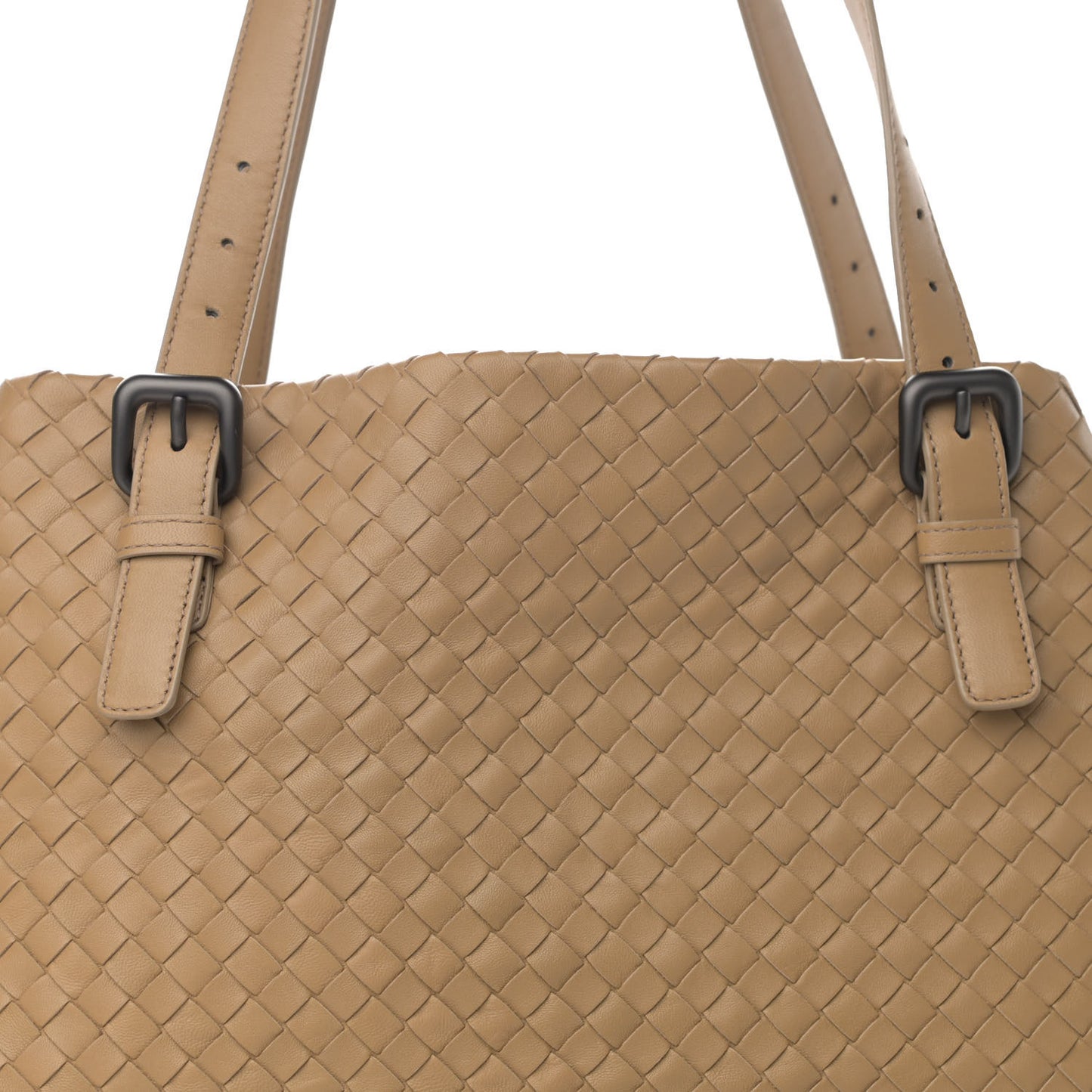 Nappa Intrecciato Large Seamless Tote Camel