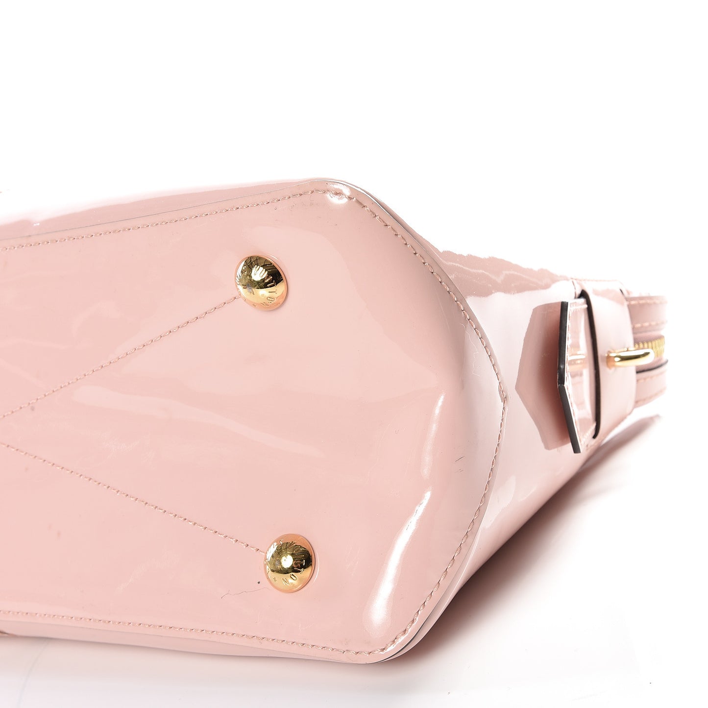 Patent Calfskin Miroir Tote Rose Ballerine