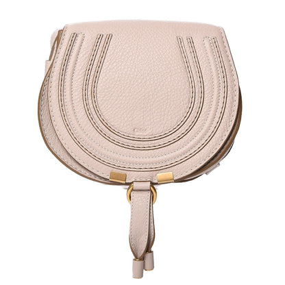 Chloe Calfskin Mini Marcie Round Crossbody Bag Abstract White 1 of 8