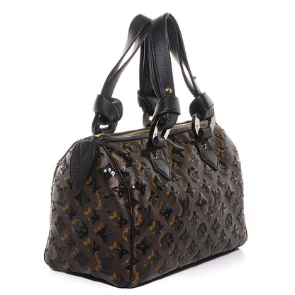 Louis Vuitton Monogram Sequins Eclipse Speedy 28 Black 3 of 8