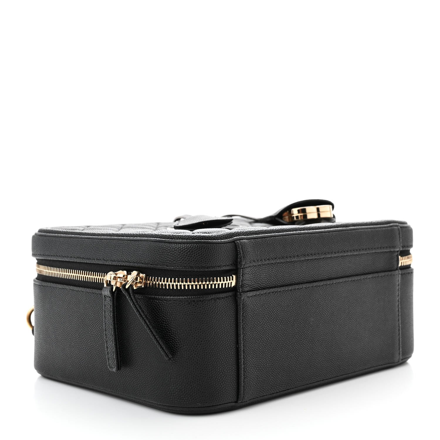 Chanel Caviar Quilted Large CC Filigree Vanity Case Black 4 of 10