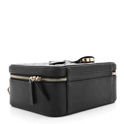 Chanel Caviar Quilted Large CC Filigree Vanity Case Black 4 of 10