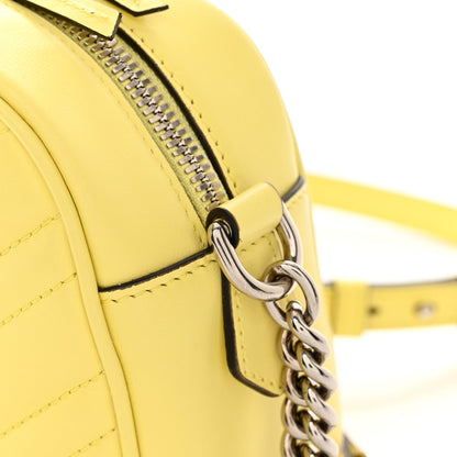 Gucci Calfskin Matelasse Small GG Marmont Chain Shoulder Bag Banana 11 of 11