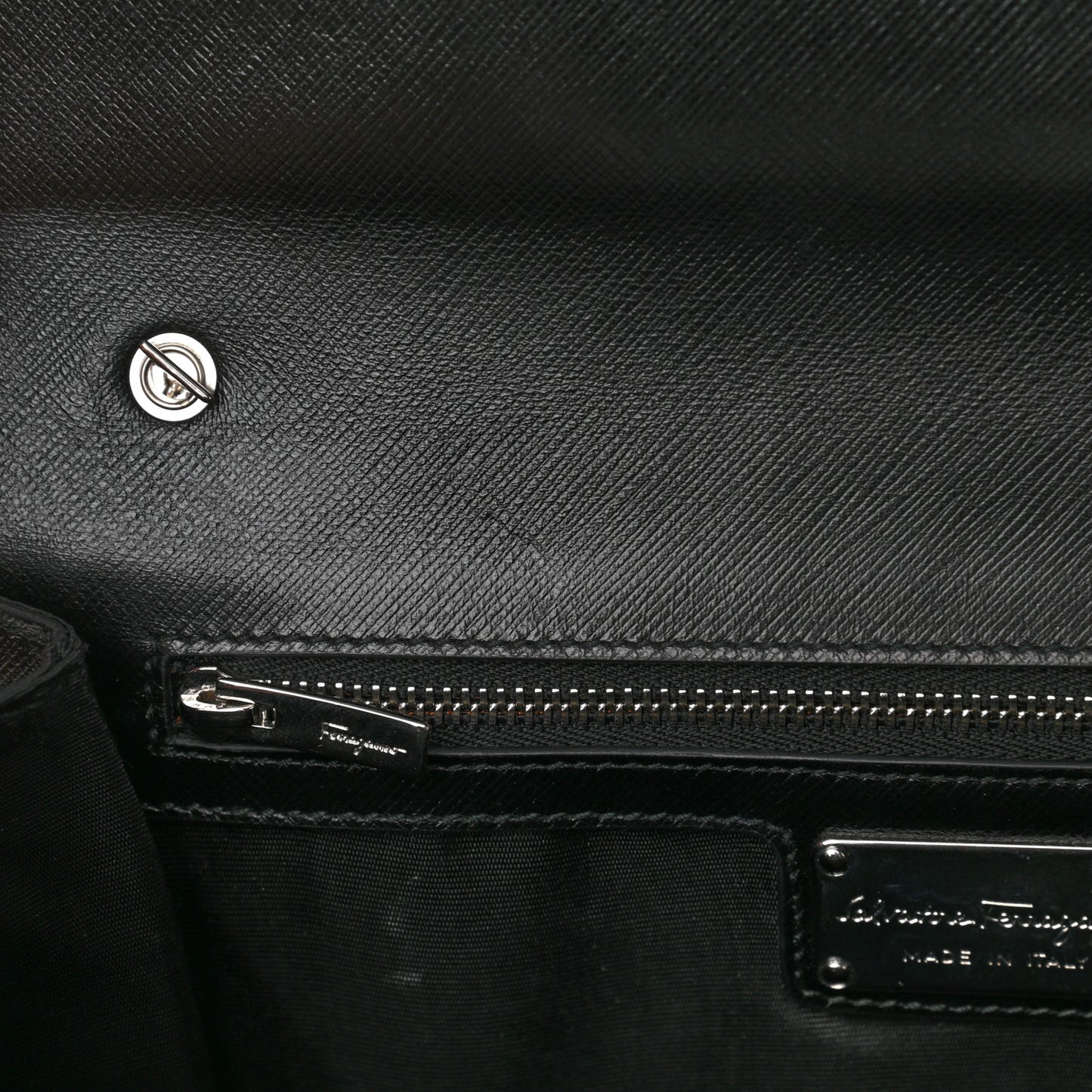 Printed Calfskin Vara Bow Chain Flap Crossbody Black