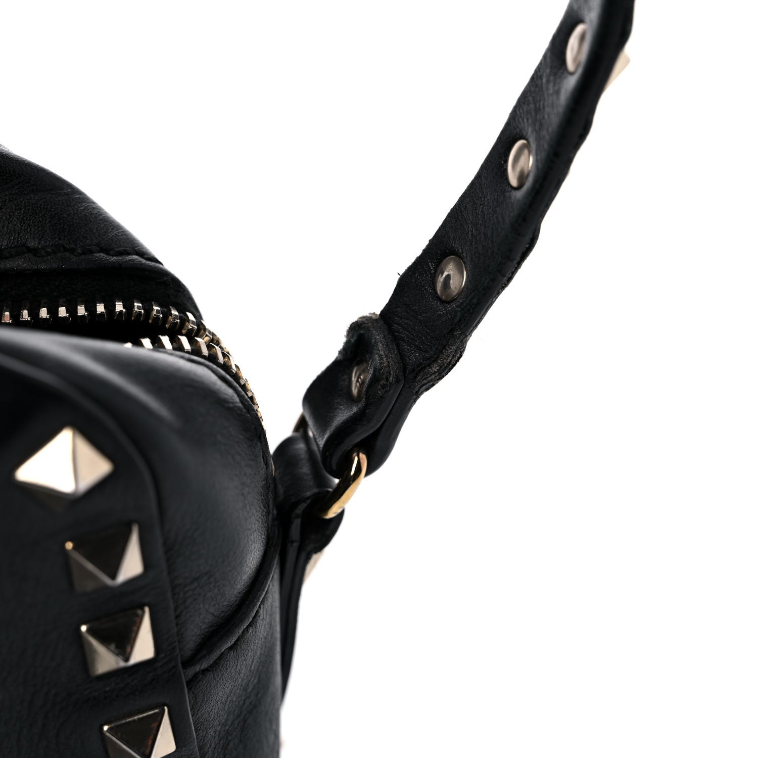 Valentino Garavani Calfskin Rockstud Camera Crossbody Bag Black 12 of 12