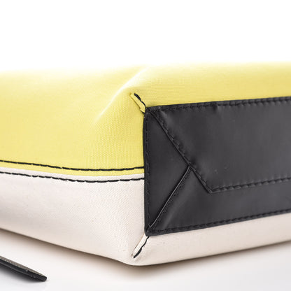 Celine Canvas Small Twisted Cabas Yellow Natural 8 of 12