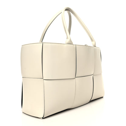 Bottega Veneta Nappa Maxi Intrecciato Medium Arco Tote White Black 4 of 12